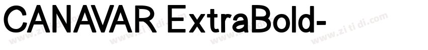 CANAVAR ExtraBold字体转换